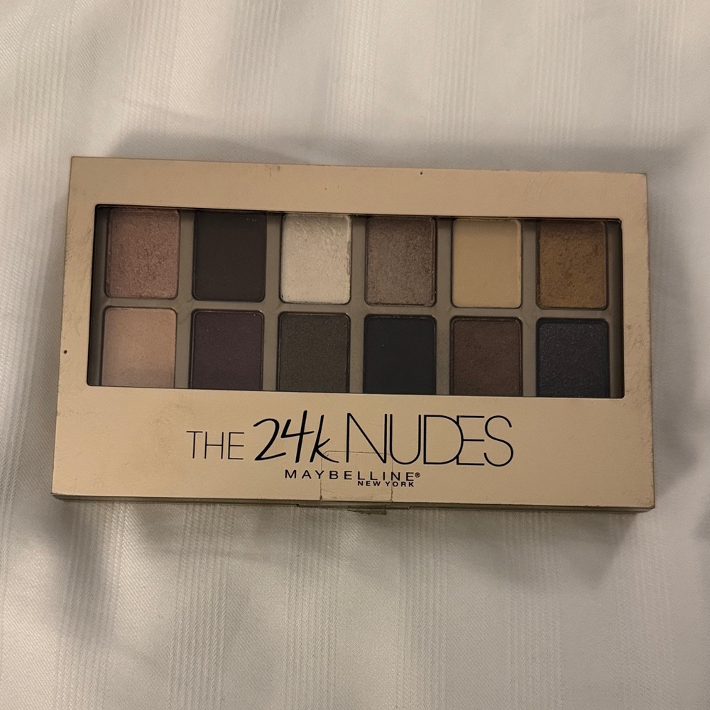 Maybelline 24K Nudes Eyeshadow Palette - Gold, Browns, Taupe, Cream, Black